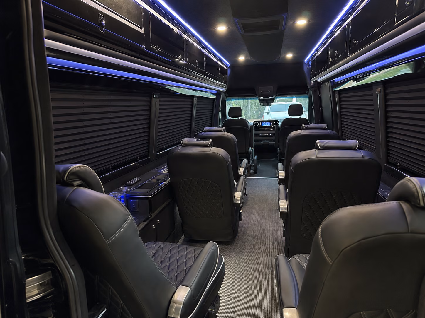 oceanside sprinter van with driver inside